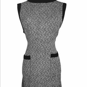 XL Tweed Black and White Midi Dress